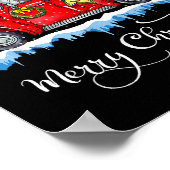  kerstfeest Red Truck Old Fashioned Ch Poster (Hoek)