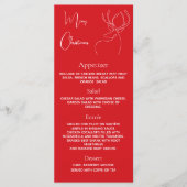 Kerstfeest rendier diner menu (Voorkant)