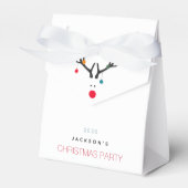 Kerstfeest rendier minimalistische orde bedankdoosjes (Voorkant Zijde)