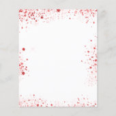 Kerstfeest rendier rode glitter uitnodiging (Achterkant)