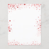 Kerstfeest rendier rood glitters invitatie (Achterkant)