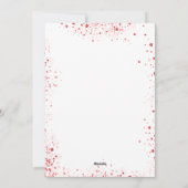 Kerstfeest rendier rood wit leuk uitnodiging (Achterkant)