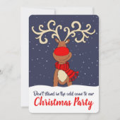 Kerstfeest rendieren komen in uitnodigingen (Voorkant)