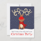 Kerstfeest rendieren komen op uitnodiging (Voorkant)