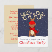 Kerstfeest rendieren komen op uitnodiging (Voorkant / Achterkant)