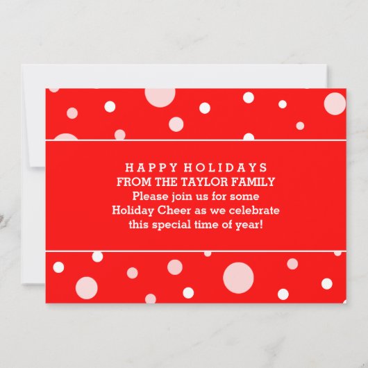 Kerstfeest rendiertje met Drink uitnodigen Kaart (Achterkant)