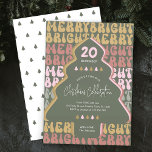 Kerstfeest Retro Groovy Kleurrijke Leuk Feestelijk Kaart<br><div class="desc">Omarm de retro charme met deze trendy Merry & Bright Christmas Invitation design met dennengroene achtergrond. Met retro lettertypen in feestelijke kleuren en een groot kerstboomontwerp dat zeker indruk zal maken! Voeg uw feestdetails toe en maak kleurrijke en leuke uitnodigingen voor kerstvakantie.</div>