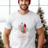 Kerstfeest Reünie Rode Kardinaal T-shirt