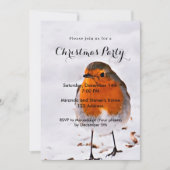 Kerstfeest Robin vogelsneeuw Kaart (Voorkant)