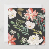 Kerstfeest Rode Buffalo Schilderachtige Krans Kaart (Achterkant)