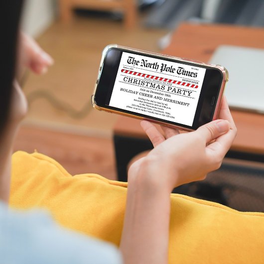 Kerstfeest Rode en witte krant Kaart