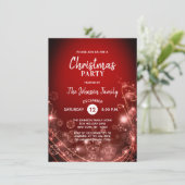 KERSTFEEST Rode Glitter Witte Sneeuwvlokken Sneeuw Kaart (Staand voorkant)