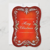 Kerstfeest Rode Groene en Witte Grens nodigt uit Kaart (Achterkant)