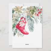 Kerstfeest Rode Poinsettia Feestdagenkaart (Achterkant)