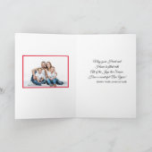  Kerstfeest Rode Poinsettias Foto Feestdagen Kaart (Binnen)