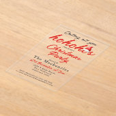 Kerstfeest roept iedereen naar Ho Hos Acryl Uitnodigingen (Laagn)