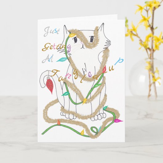 Kerstfeest rommel kaart (Gele Bloem)