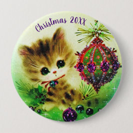  kerstfeest ronde button 4,0 cm