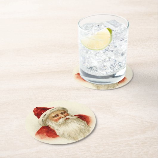 kerstfeest ronde kartonnen onderzetter (Insitu)