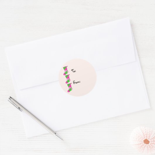  kerstfeest ronde sticker (Envelop)