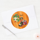 kerstfeest ronde sticker (Envelop)