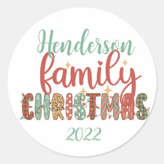 Kerstfeest Ronde Sticker