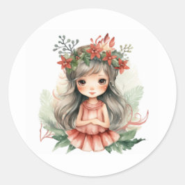 kerstfeest ronde sticker