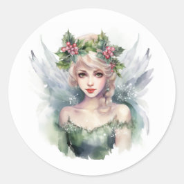 kerstfeest ronde sticker