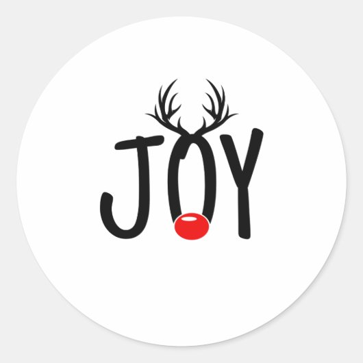 kerstfeest ronde sticker (Voorkant)