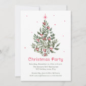 Kerstfeest rood en wit kaart (Voorkant)