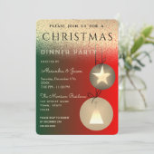 Kerstfeest rood groen en goud glitter kaart (Staand voorkant)