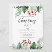 Kerstfeest rood groen kaart (Voorkant)