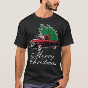 kerstfeest Rood handvat gekleurde collage T-shirt