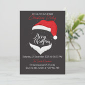 Kerstfeest Rood Hoed Feest Vieren Kaart (Staand voorkant)