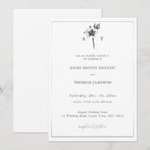 Kerstfeest Roos Crest Elegant Moderne Winterbruilo Kaart (Voorkant / Achterkant)