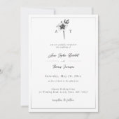 Kerstfeest Roos Crest Modern Romance Winter Wedden Kaart (Voorkant)