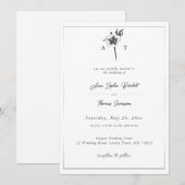 Kerstfeest Roos Crest Modern Romance Winter Wedden Kaart (Voorkant / Achterkant)