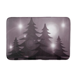 Kerstfeest Roze Bomen Vakantie Winter Elegant Badmat