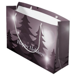 Kerstfeest Roze Bomen Vakantie Winter Elegant Groot Cadeauzakje