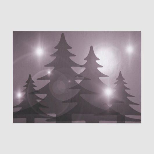 Kerstfeest Roze Bomen Vakantie Winter Elegant Tissuepapier (Voorkant)