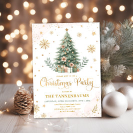 kerstfeest | Roze gouden winter vakantie Kaart