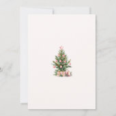 Kerstfeest Roze Kerstboom Kaart (Achterkant)