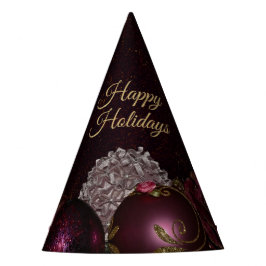 Kerstfeest Roze Ornament Groene Bladeren Zwart Feesthoedjes