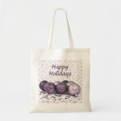 Kerstfeest Roze Paarse Ornamenten Snowflake Tote Bag (Voorkant)
