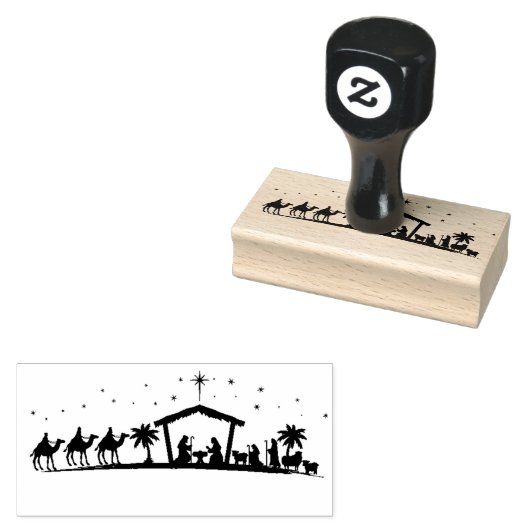 kerstfeest rubberstempel (Gestempeld)