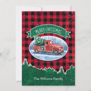 kerstfeest Ruck Red Buffalo-spelfamilie Feestdagenkaart