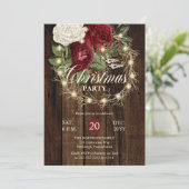 Kerstfeest - Rustic Woodsy Licht Wreath Kaart (Staand voorkant)