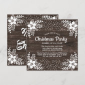 Kerstfeest Rustisch Land Wood Sneeuwbloem Kaart (Voorkant / Achterkant)