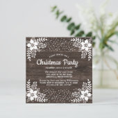 Kerstfeest Rustisch Land Wood Sneeuwbloem Kaart (Staand voorkant)