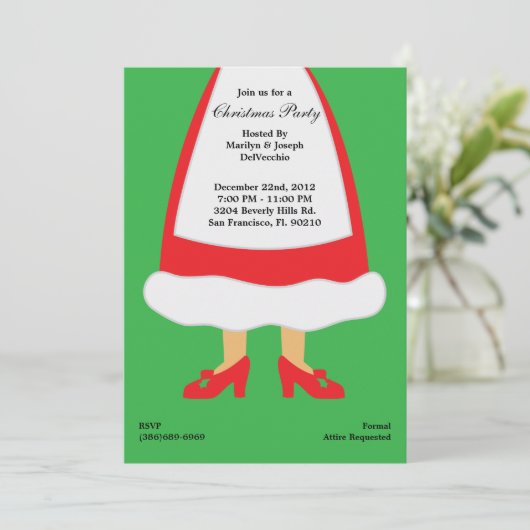 Kerstfeest, Santa, Elf en Mrs Claus Holiday Kaart (Staand voorkant)